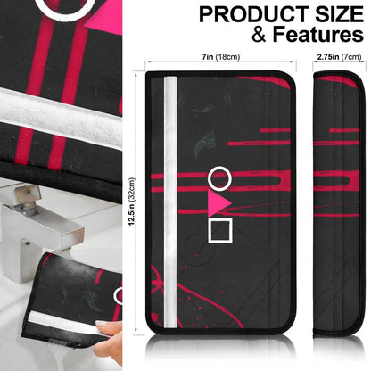 Squid Game Movie Seat Belt Covers - Worker Portrait Evil Smiling Electric Style Belt Covers