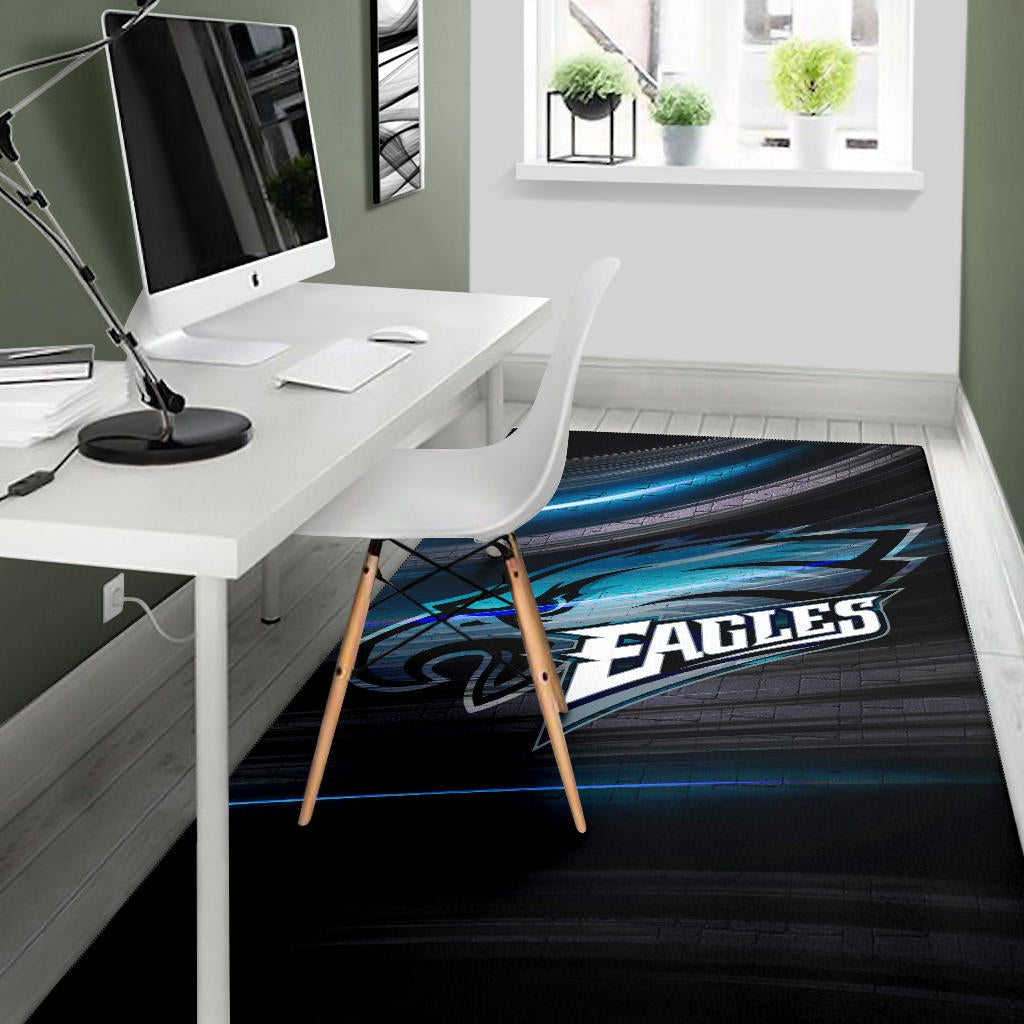 Philadelphia Eagles American Football Team Area Rug Eagle Head Go Eagle Metal Blade Rugs Home Decor
