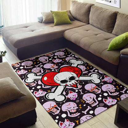 Skull Area Rug - Love In Your Bones Funny Skull Emotions Patterns Valentine Rugs Home Decor