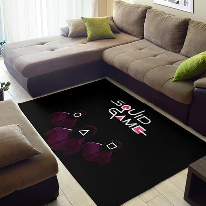 Squid Game Movie Area Rug Round Triangle Square Worker In The Cold Dark  Rugs Home Decor