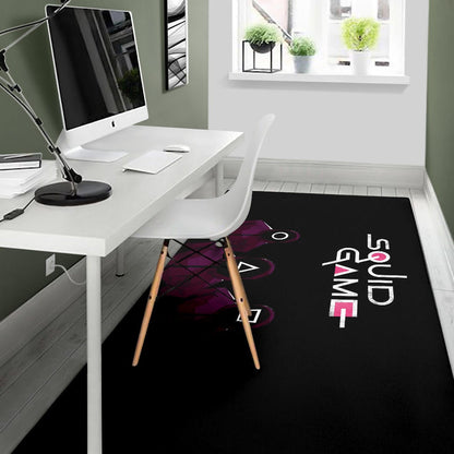 Squid Game Movie Area Rug Round Triangle Square Worker In The Cold Dark  Rugs Home Decor