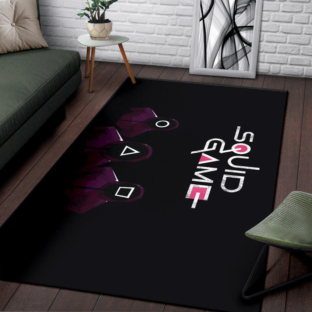 Squid Game Movie Area Rug Round Triangle Square Worker In The Cold Dark  Rugs Home Decor
