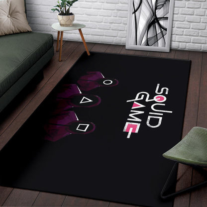 Squid Game Movie Area Rug Round Triangle Square Worker In The Cold Dark  Rugs Home Decor