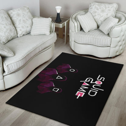 Squid Game Movie Area Rug Round Triangle Square Worker In The Cold Dark  Rugs Home Decor