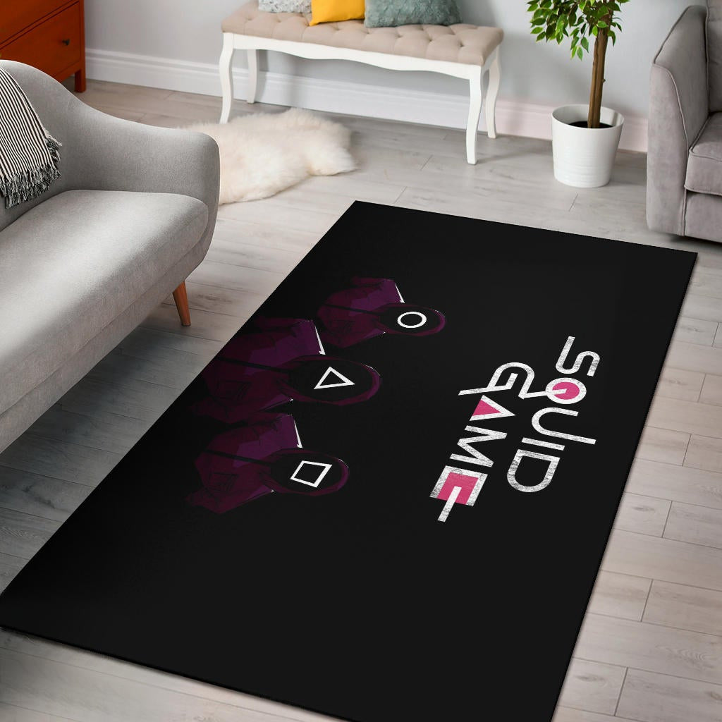Squid Game Movie Area Rug Round Triangle Square Worker In The Cold Dark  Rugs Home Decor
