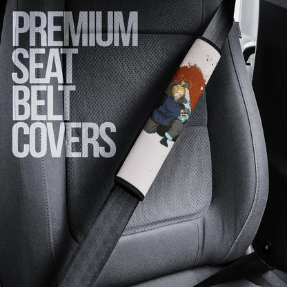 Fire Force Anime Seat Belt Covers Arthur Boyle Shining Blue Coat With Wood Sword Belt Covers