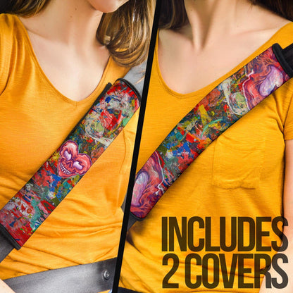 Valentine Seat Belt Covers - Devil Heart Smiling Face Patterns Belt Covers