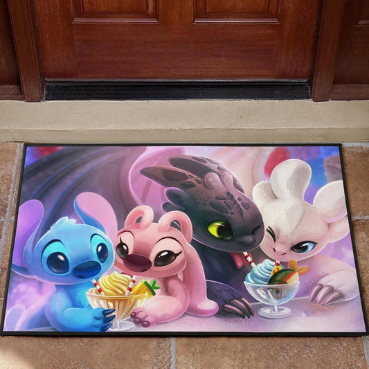 DISNEY FANS STITCH FAMILY Door Mats