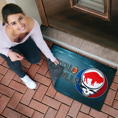 Buffalo Bills American Football Team Door Mat Red Buffalo In Skull Brain Universe Scale Door Mat Home Decor