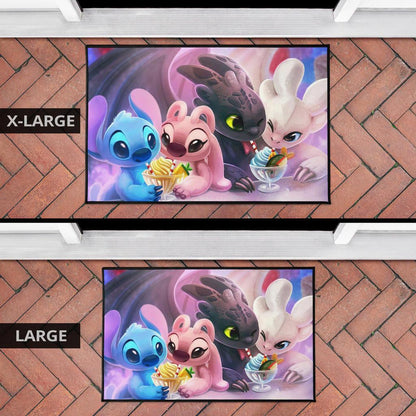 DISNEY FANS STITCH FAMILY Door Mats