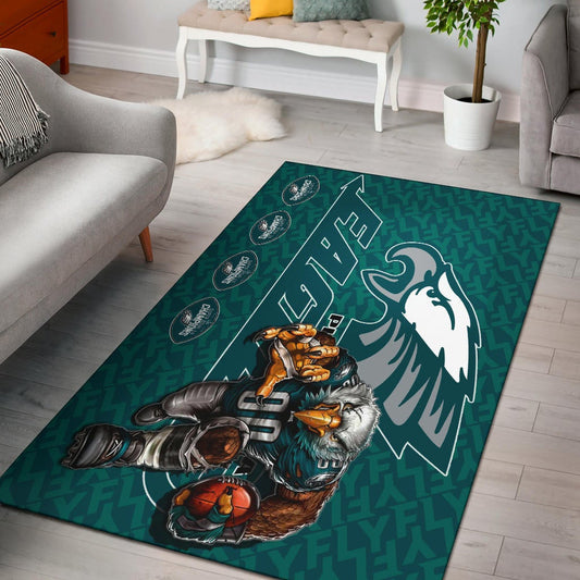 Philadelphia Eagles American Football Team Area Rug Muscle Artwork Eagle 00 Go Champions Rugs Home Decor