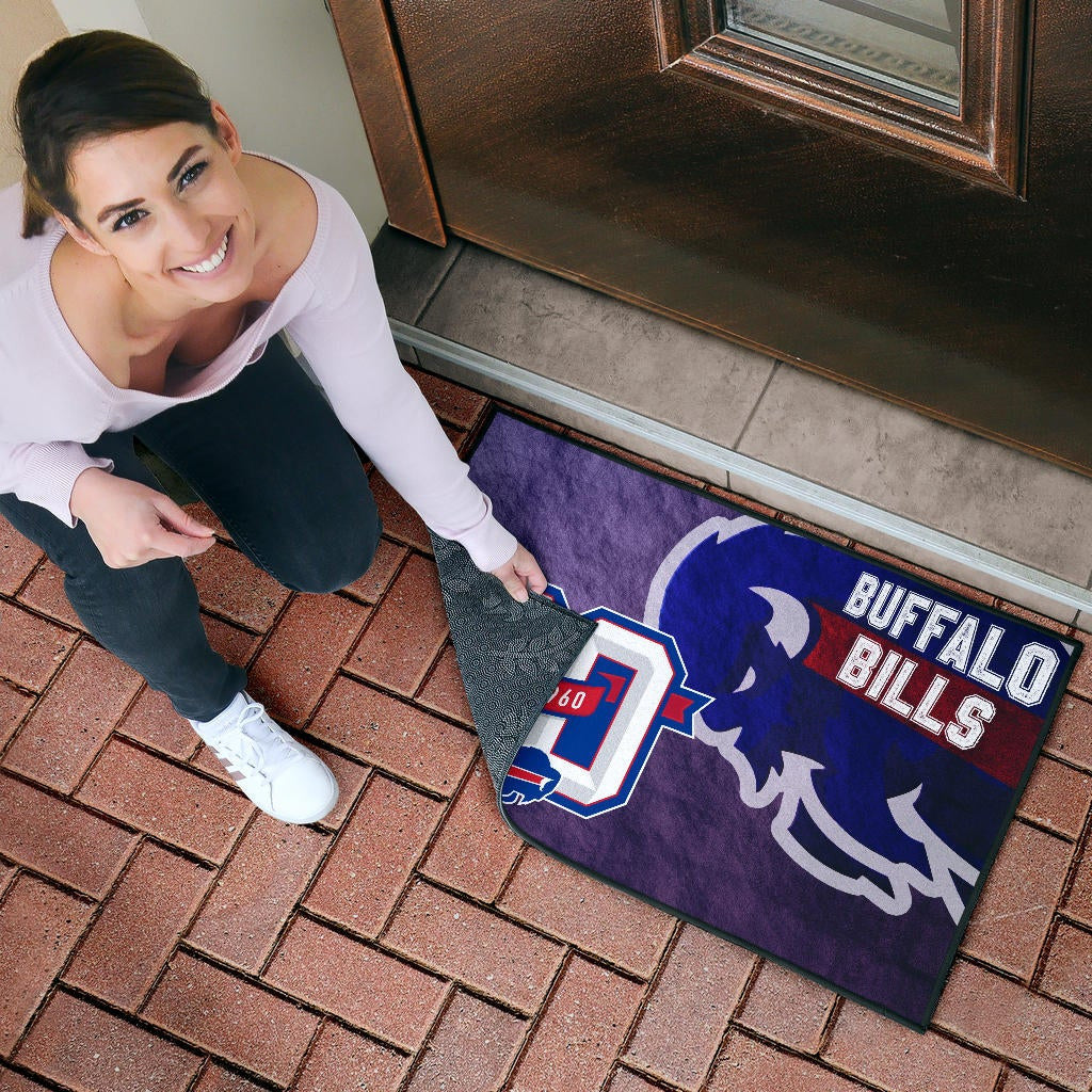 Buffalo Bills American Football Team Door Mat Blue Strongest Buffalo Fighting Est 1960 Text Door Mat Home Decor