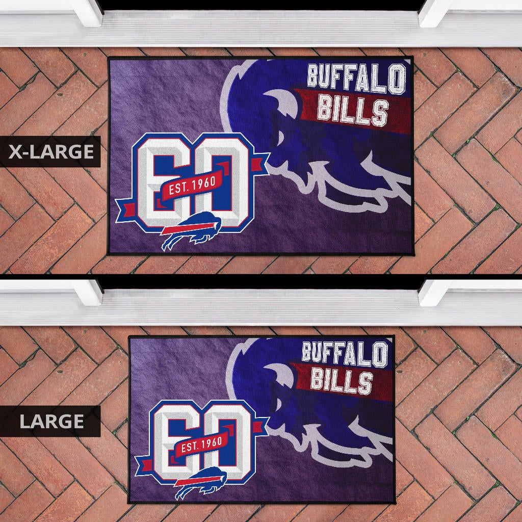 Buffalo Bills American Football Team Door Mat Blue Strongest Buffalo Fighting Est 1960 Text Door Mat Home Decor