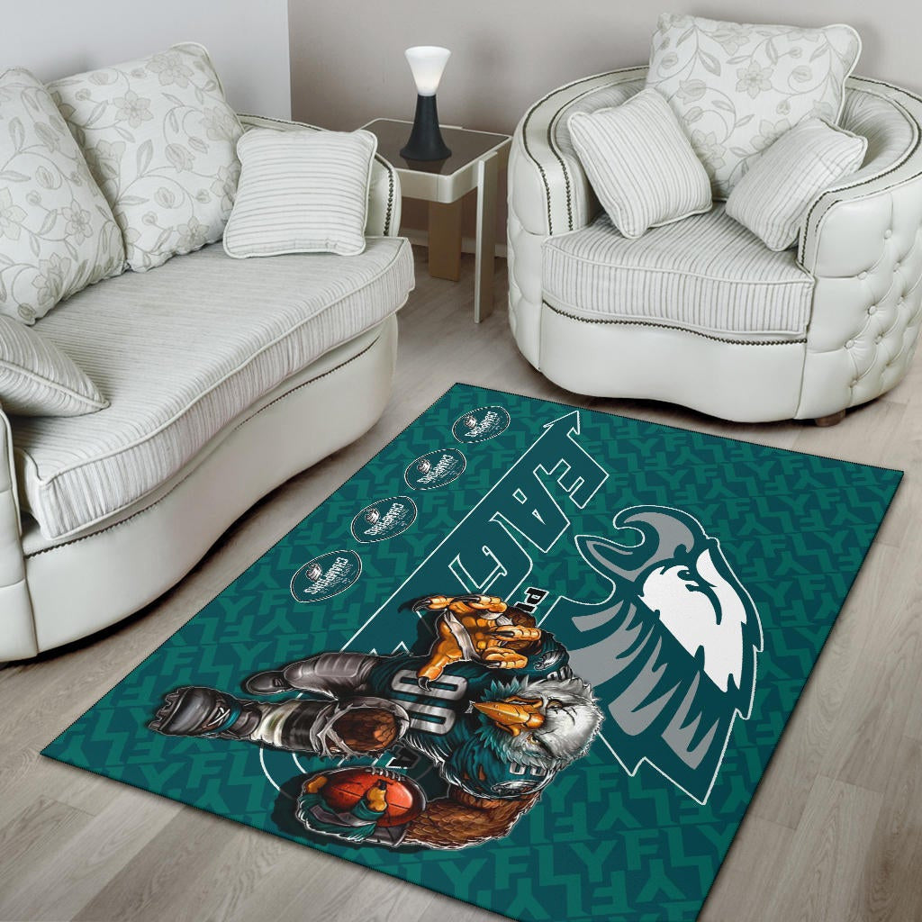 Philadelphia Eagles American Football Team Area Rug Muscle Artwork Eagle 00 Go Champions Rugs Home Decor