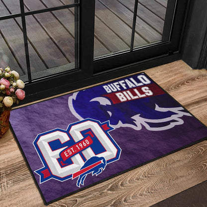 Buffalo Bills American Football Team Door Mat Blue Strongest Buffalo Fighting Est 1960 Text Door Mat Home Decor