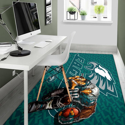 Philadelphia Eagles American Football Team Area Rug Muscle Artwork Eagle 00 Go Champions Rugs Home Decor