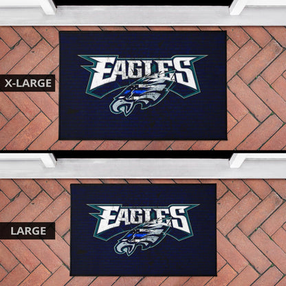 Philadelphia Eagles American Football Team Door Mat Sharp Eagle Head US Flag Blue Brick Wall Door Mat Home Decor
