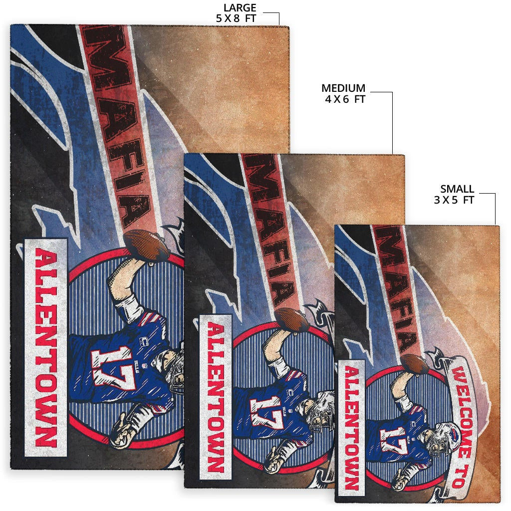 Buffalo Bills American Football Team Area Rug Welcome To Allentown Player 17 Mafia  Rugs Home Decor