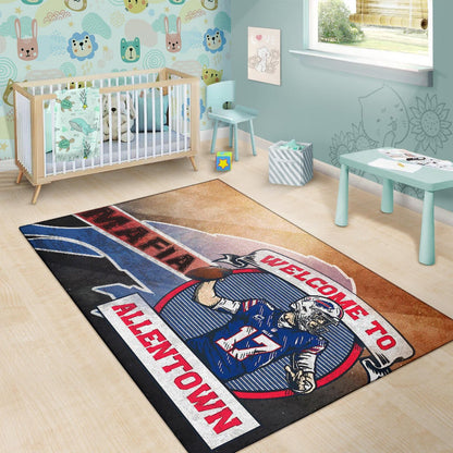 Buffalo Bills American Football Team Area Rug Welcome To Allentown Player 17 Mafia  Rugs Home Decor