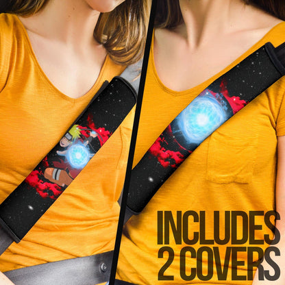 Naruto Anime Seat Belt Covers - Naruto Bijuu Mode Rasengan Power Red Cloud Galaxy Belt Covers