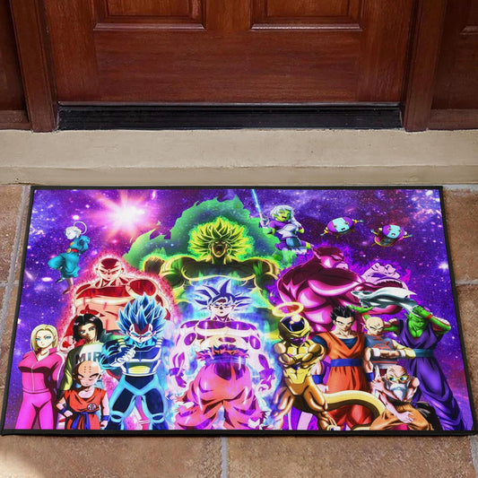 Dragon Ball Anime Door Mat - DB Full Characters Powerful Burst Limit Door Mat Home Decor