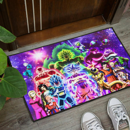 Dragon Ball Anime Door Mat - DB Full Characters Powerful Burst Limit Door Mat Home Decor