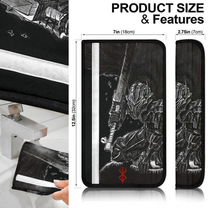 Berserk Anime Seat Belt Covers - Guts Armor Armadura Ready To Attack Kneeling Belt Covers