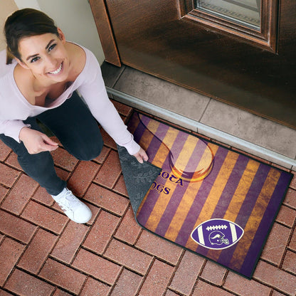 Minnesota Vikings American Football Team Door Mat Rugby Ball On Flag With Viking Horn Adrian Peterson Door Mat Home Decor
