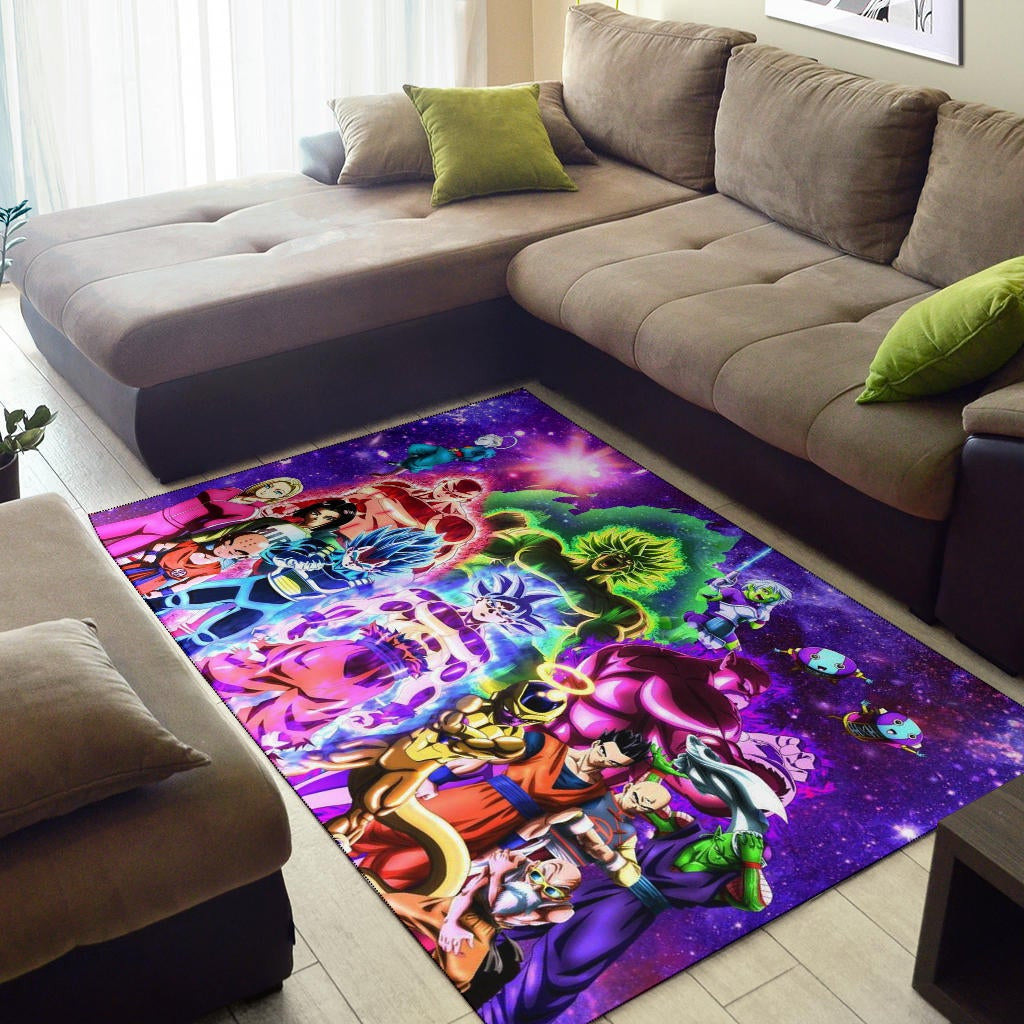 Dragon Ball Anime Area Rug - DB Full Characters Powerful Burst Limit Rugs Home Decor