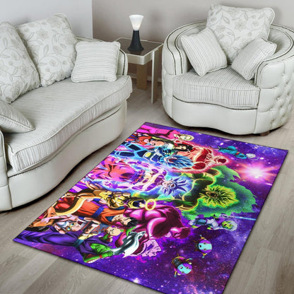 Dragon Ball Anime Area Rug - DB Full Characters Powerful Burst Limit Rugs Home Decor
