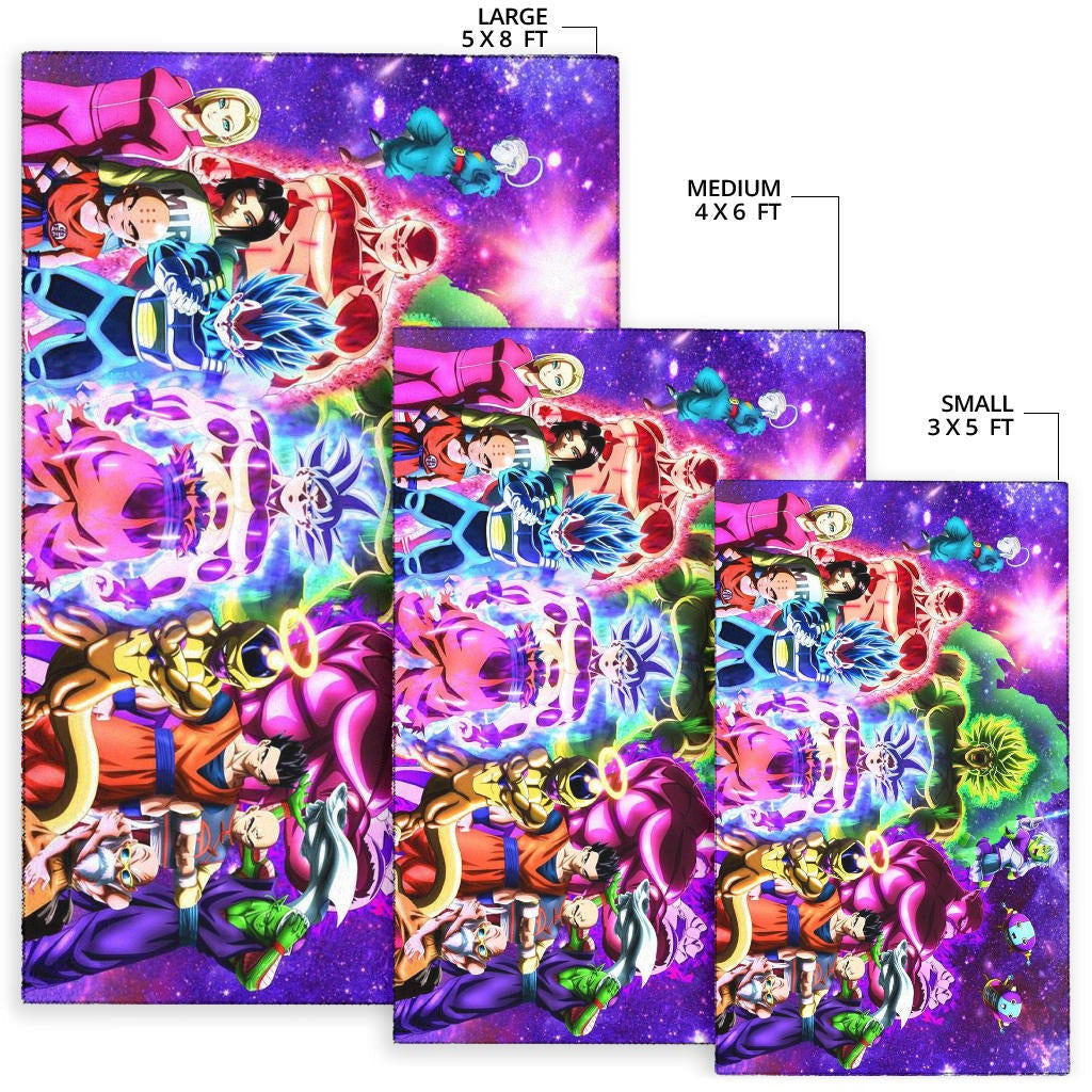 Dragon Ball Anime Area Rug - DB Full Characters Powerful Burst Limit Rugs Home Decor