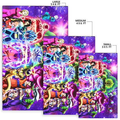 Dragon Ball Anime Area Rug - DB Full Characters Powerful Burst Limit Rugs Home Decor