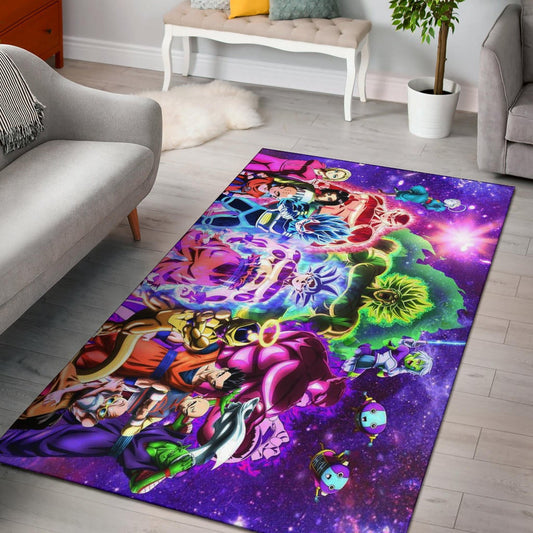 Dragon Ball Anime Area Rug - DB Full Characters Powerful Burst Limit Rugs Home Decor