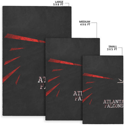 American Football Team Area Rug - Atlanta Falcons Minimalist Old Style Text Rugs Home Decor