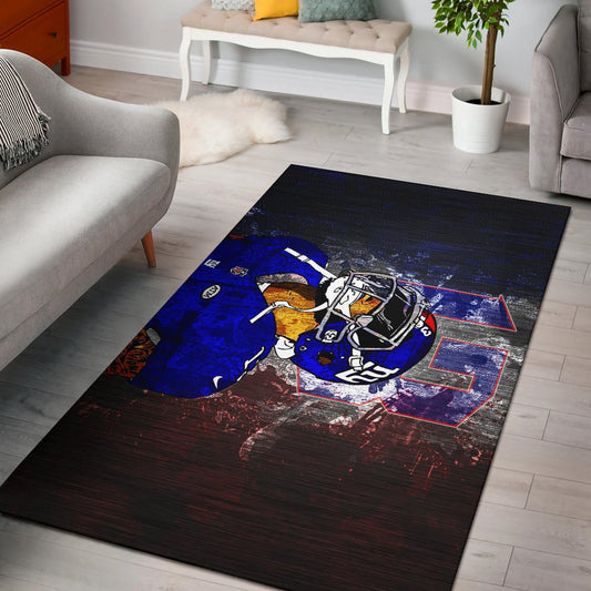New York Giants American Football Team Area Rug Beckham Jr 13 Colored Artwork Splash Color Rugs Home Decor