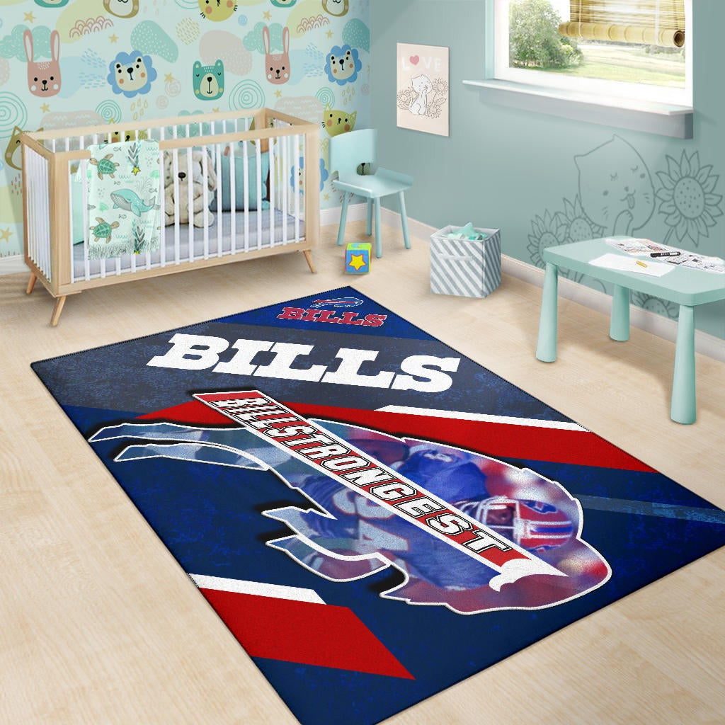 Buffalo Bills American Football Team Area Rug Billstrongest Player Go Champion Rugs Home Decor