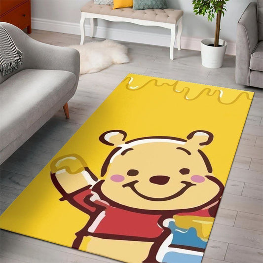 Disney Movies Rectangle Rug | Winnie The Pooh Living Room Cartoon Floor Carpet