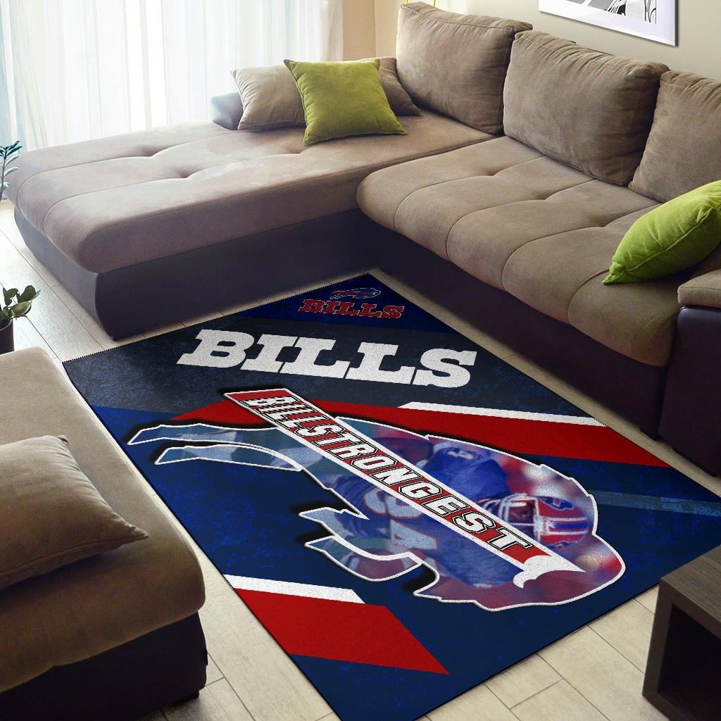 Buffalo Bills American Football Team Area Rug Billstrongest Player Go Champion Rugs Home Decor