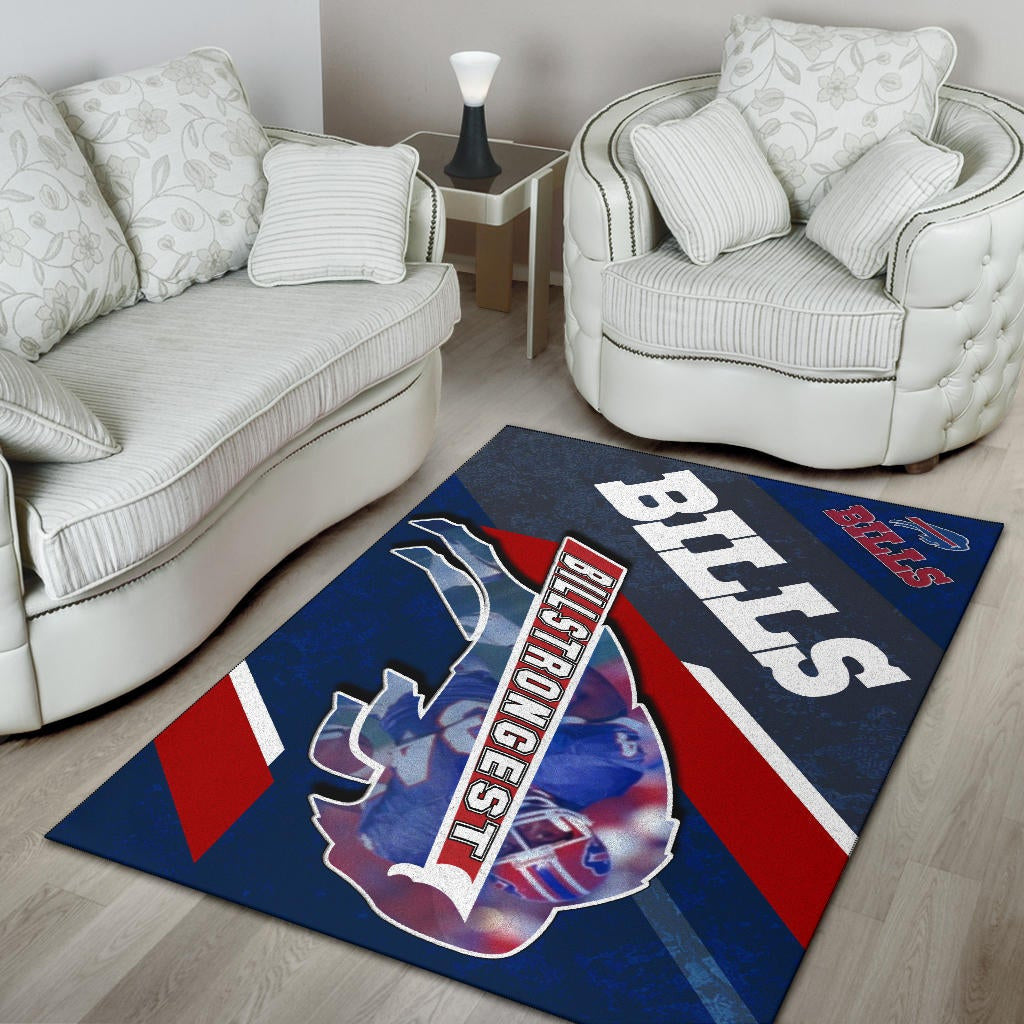 Buffalo Bills American Football Team Area Rug Billstrongest Player Go Champion Rugs Home Decor