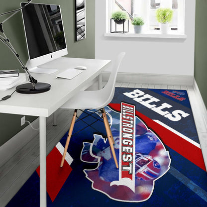 Buffalo Bills American Football Team Area Rug Billstrongest Player Go Champion Rugs Home Decor
