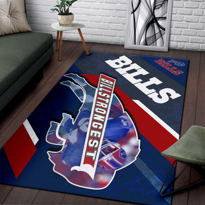 Buffalo Bills American Football Team Area Rug Billstrongest Player Go Champion Rugs Home Decor