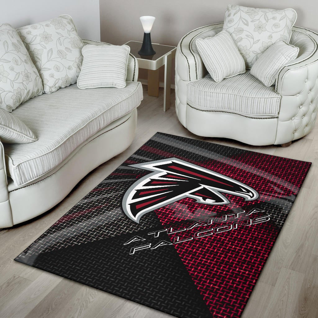 American Football Team Area Rug - Atlanta Falcons Cool Steel Shadow Rugs Home Decor