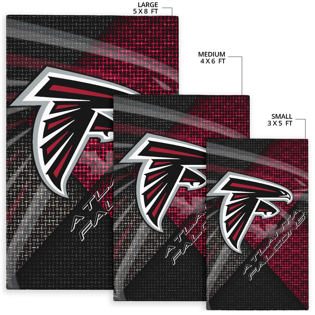 American Football Team Area Rug - Atlanta Falcons Cool Steel Shadow Rugs Home Decor