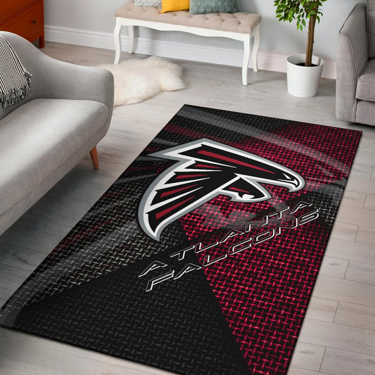 American Football Team Area Rug - Atlanta Falcons Cool Steel Shadow Rugs Home Decor