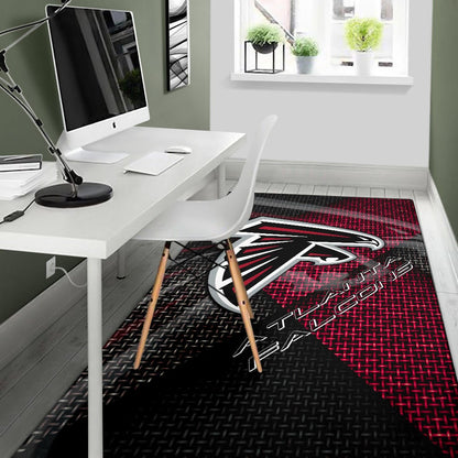 American Football Team Area Rug - Atlanta Falcons Cool Steel Shadow Rugs Home Decor