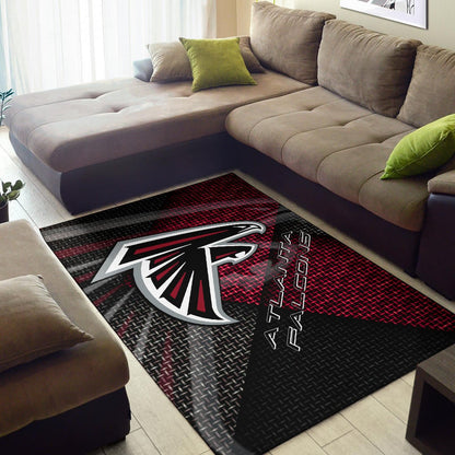 American Football Team Area Rug - Atlanta Falcons Cool Steel Shadow Rugs Home Decor
