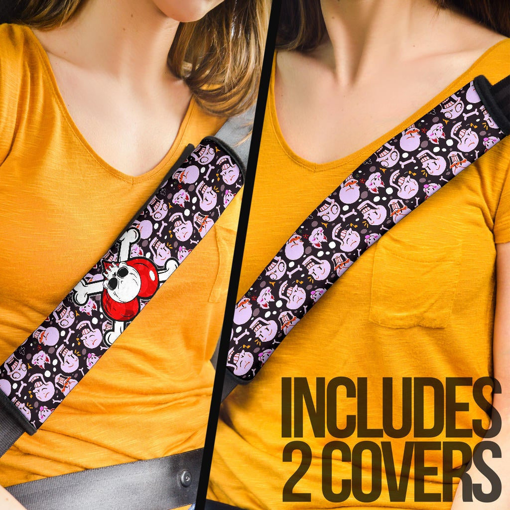 Skull Seat Belt Covers - Love In Your Bones Funny Skull Emotions Patterns Valentine Belt Covers NT112403