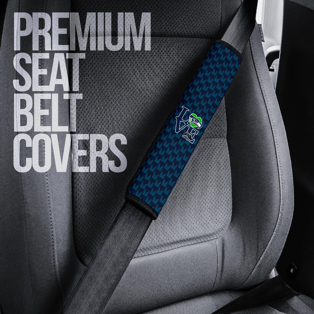 American Football Team Seat Belt Covers - Seattle Seahawks 12 Love Patterns Belt Covers