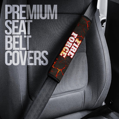 Fire Force Anime Seat Belt Covers Ogun Montgomery Wearing Orange Uniform Larsen Background Belt Covers