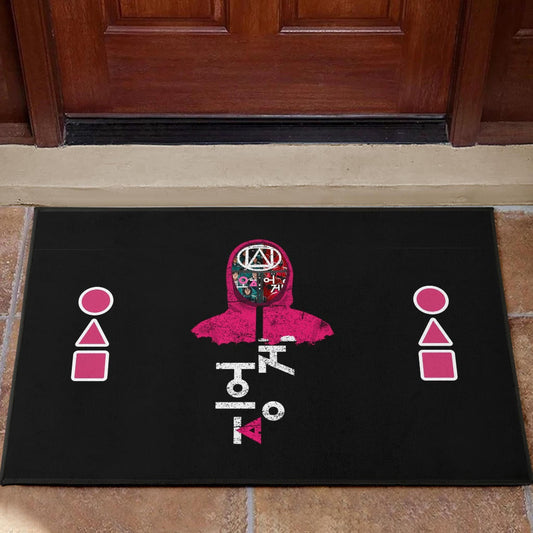 Squid Game Movie Door Mat - Real Film Characters On Worker Portrait Face Door Mat Home Decor